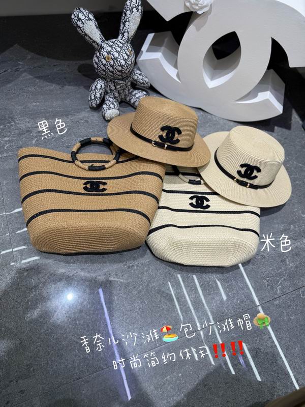 Chanel beach bag hat dx03